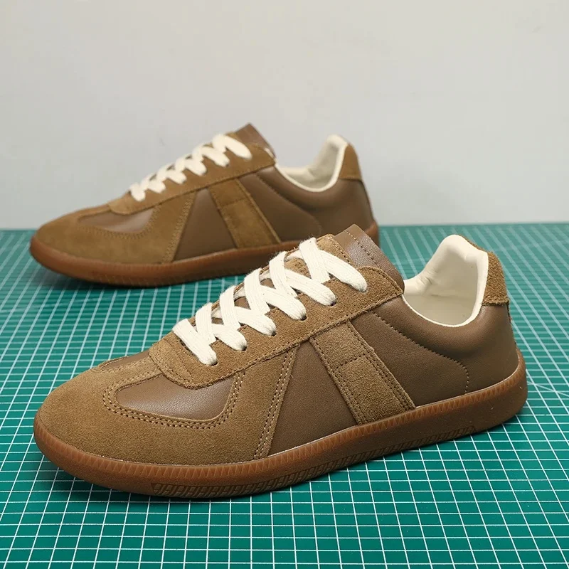 Premium German Army Trainers Leather Classic White Sneakers Mens Womens Vintage Style Comfort Casual Walking Footwear