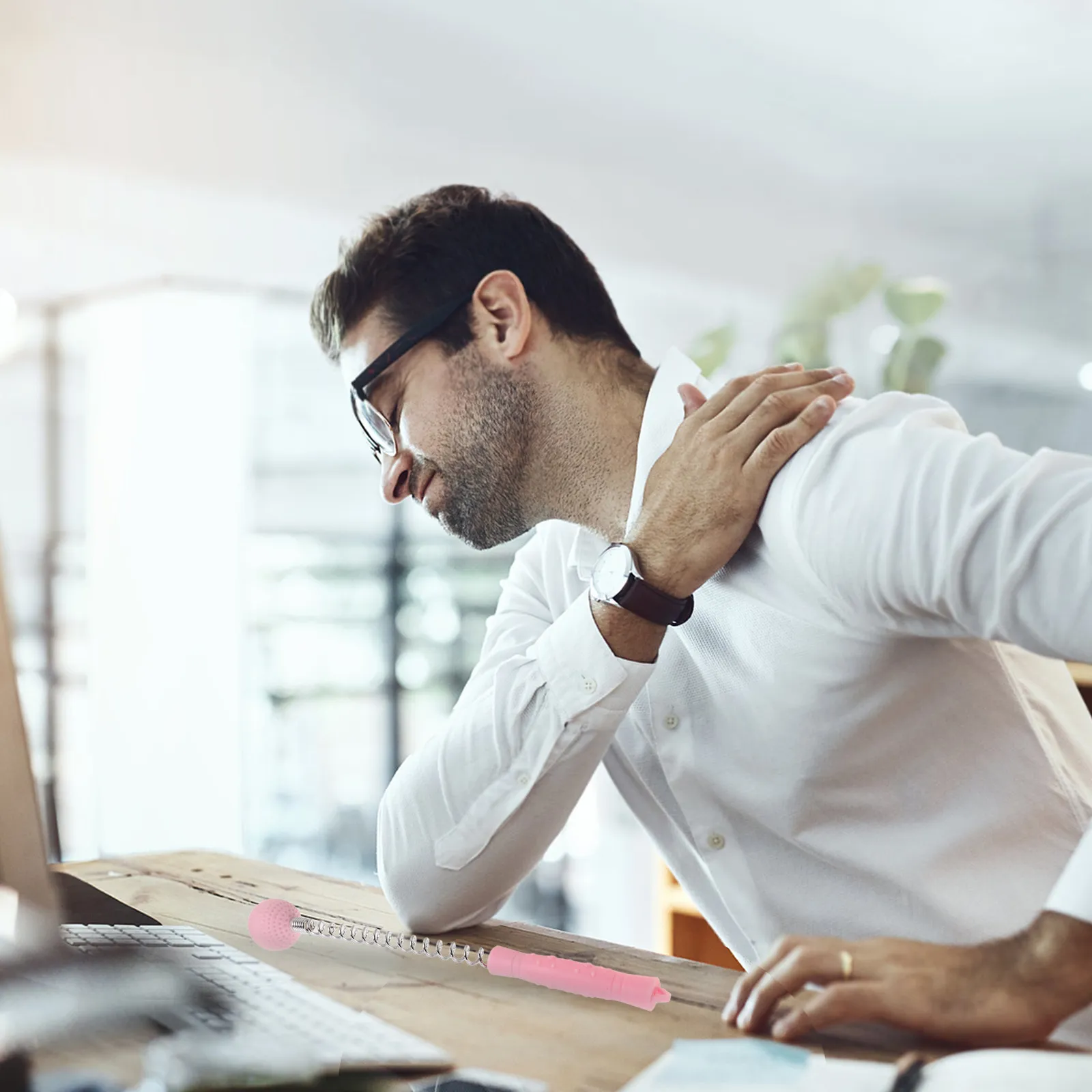 

2Pcs Spring Ball Manual Back Massager Handheld Massage Hammer for Neck Shoulder Legs Muscle Relax Deep Tissue Body Massager