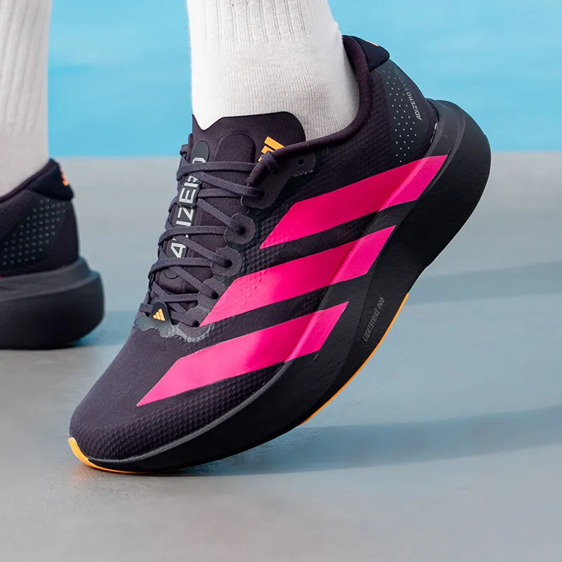 Adidas KI6903 Mens Racing Running Shoes Aurora Black Bright Pink Bright Orange Sport Sneakers