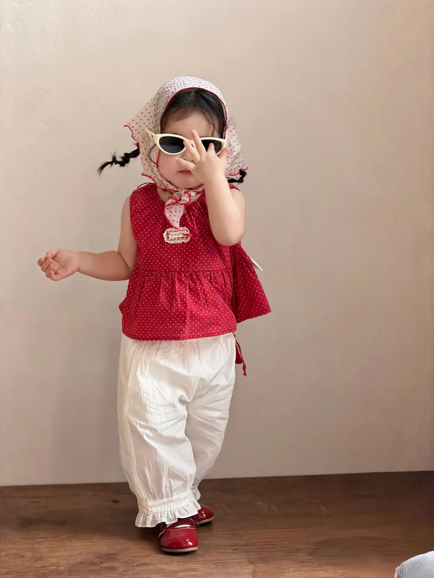 sweet-polka-dot-doll-outfit-two-piece-set-for-little-girls-spring-summer-new-style-cotton-100-korean-version-by-chengchengma