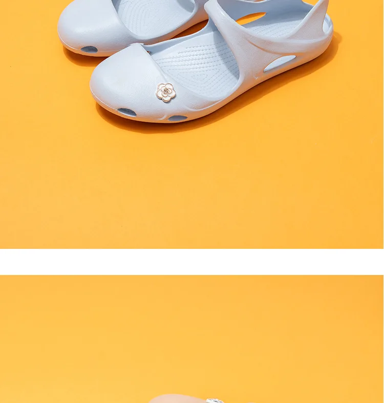 Damen EVA Yoga-Schuhe Einfarbige Geschlossene Zehensandalen Sommer Leichte Rutschfeste Damen-Flachschuhe Lässige Gehschuhe – Detail 21