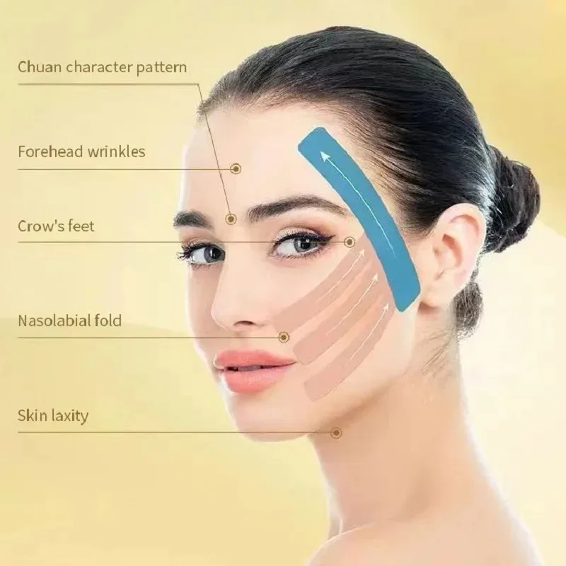 신제품 일본 페이스 테이프 피부 탄력 강화 페이스 토닝 벨트 주름 방지 페이스 리프트 테이프 유니섹스