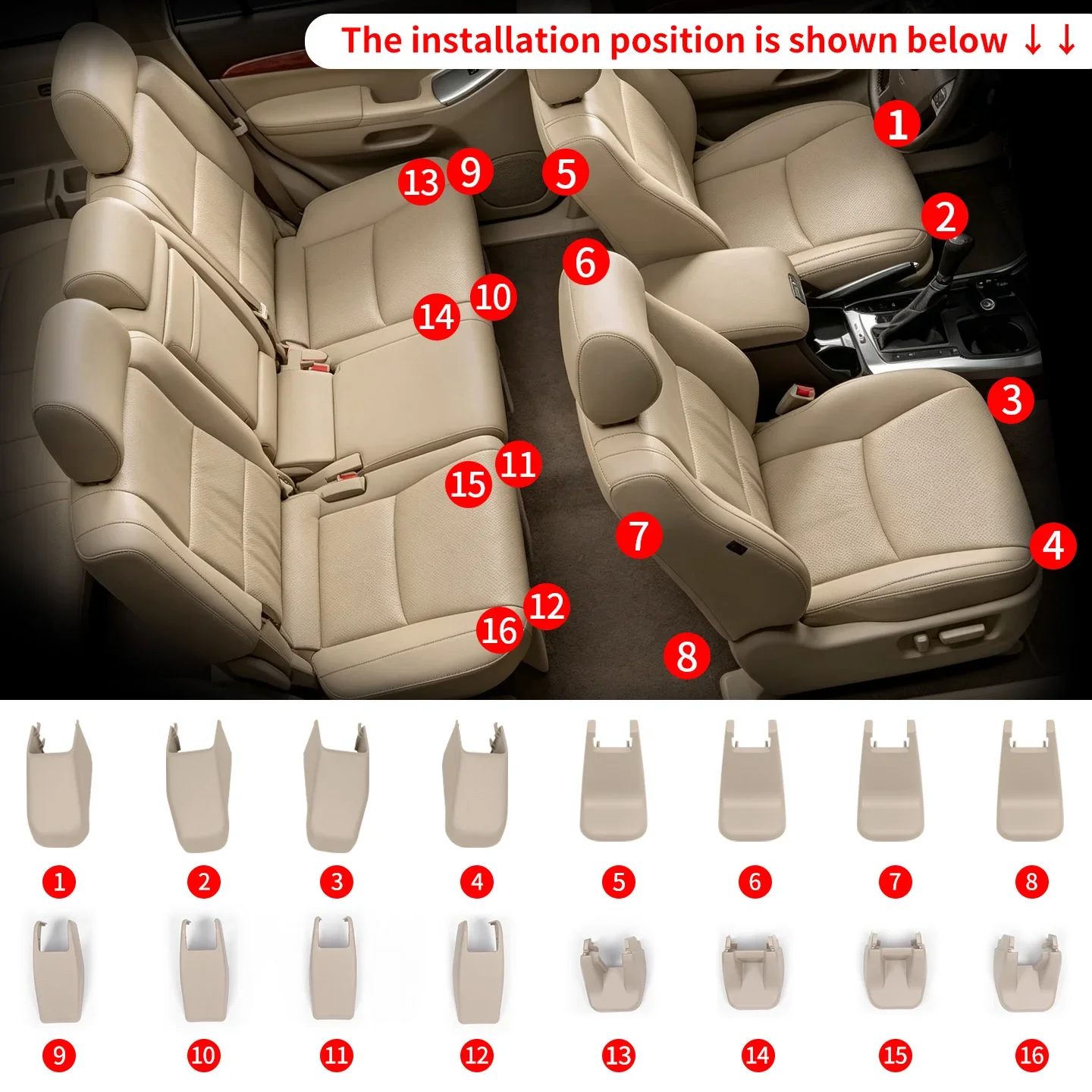 For Toyota Prado 120 J120 2003-2009 Seat Track Rail Cover Protector Dirt Block Guard Interior Decoration Accessories Upgrade