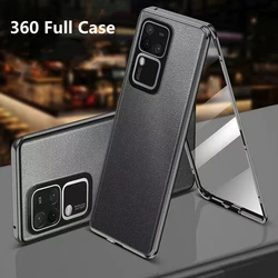 360 Full Case For Vivo V30 Pro 5G Case Tempered Glass Leather Cover For Vivo V 30 V30Pro Shell Double Sided Protection Bumper
