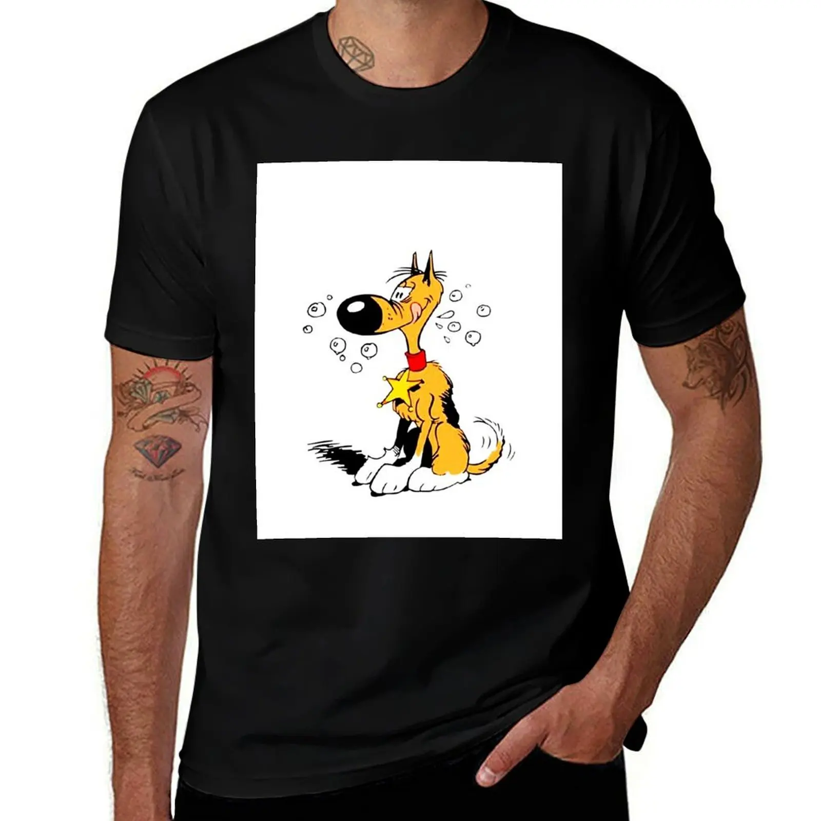 Rantanplan Sheriff T-Shirt men t shirt cotton 100% T-Shirt