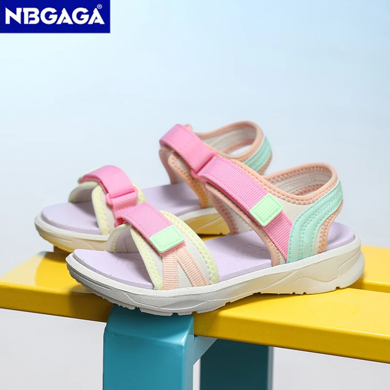 Children Casual Flat Sandals For Girls Summer Beach Shoes Breathable Open Toe Non-Slip Outdoor Kids Walking Sandials