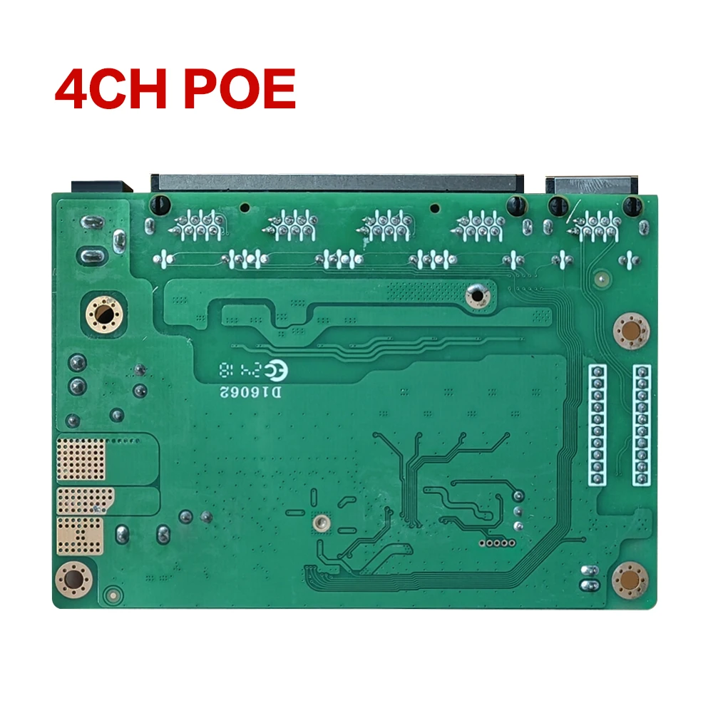 Запчасти 4K POE NVR, 48 ~ 52 В, 4/8 портов, коммутатор POE Ethernet, 10/100 Мбит/с, 12 + 36 и данные для 4K POE NVR/системы видеонаблюдения