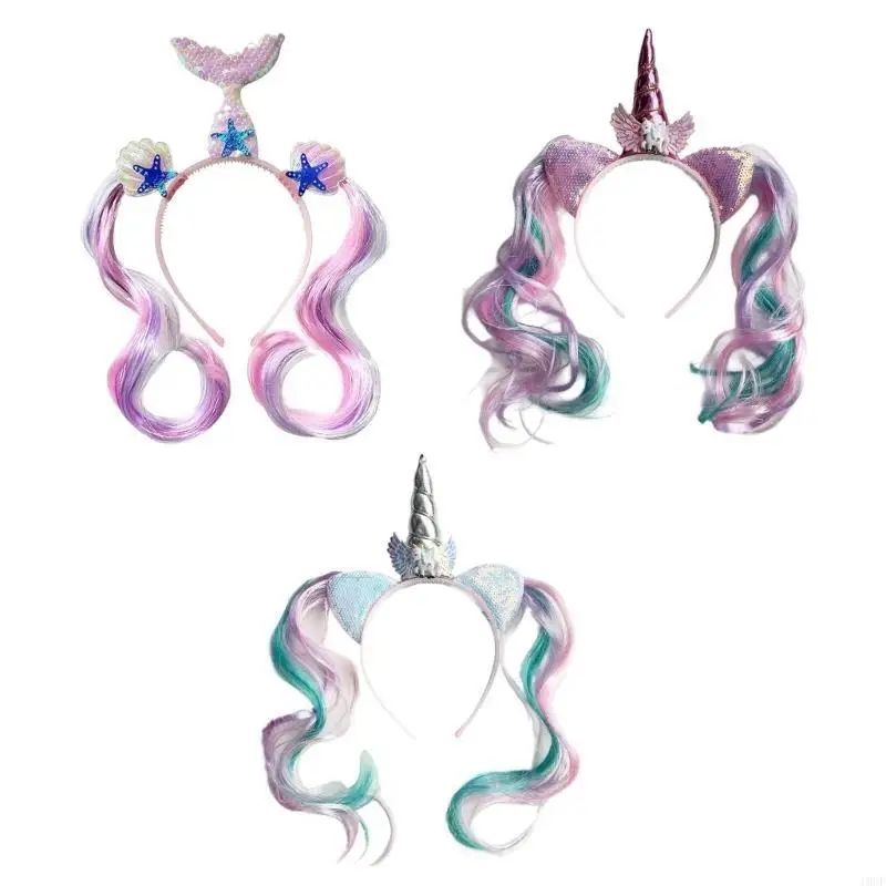 Soft And Comfortable Horned Headband Wigs Hair Hairhoop For Festival Gathering