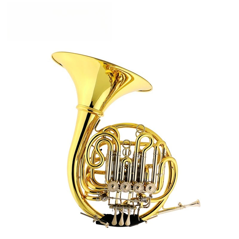 Professional 6-Valve 3-Row Bb/F/High F Key French Horn, JBFH-615, Orchestra Stage Performance Instrument