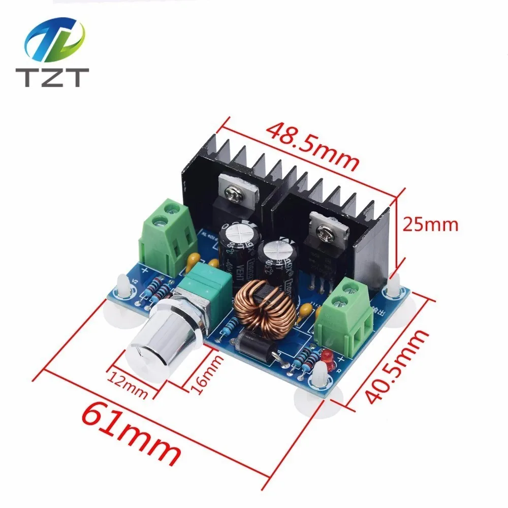 XL4016 XL4016E1 High Power DC Voltage Regulator DC-DC XH-M401 Buck Module with Maximum 8A Tire Voltage Regulator