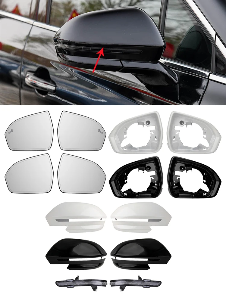 For Lincoln MKC 2014-2019 MKX 2014-2018 & Nautilus 2018-2020 Rearview Mirror Turn Signal Light Floor Lamp Side Lens Frame Cover