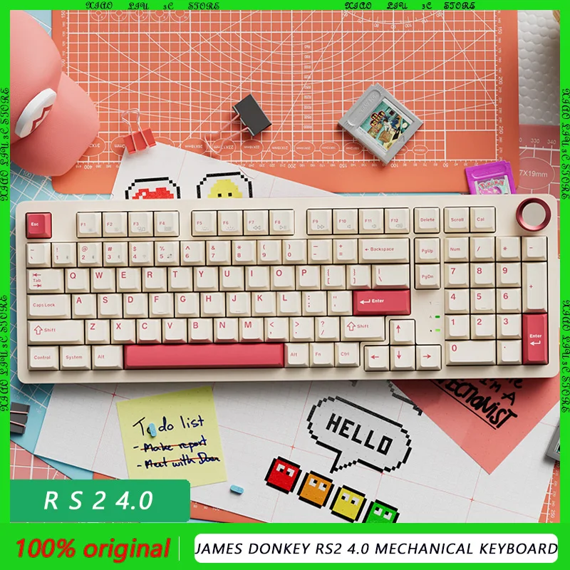 

James Donkey RS2 4.0 Mechanical Keyboard wireless Three mode hot swap 4000mah 98% Customized RGB light PC keyboard