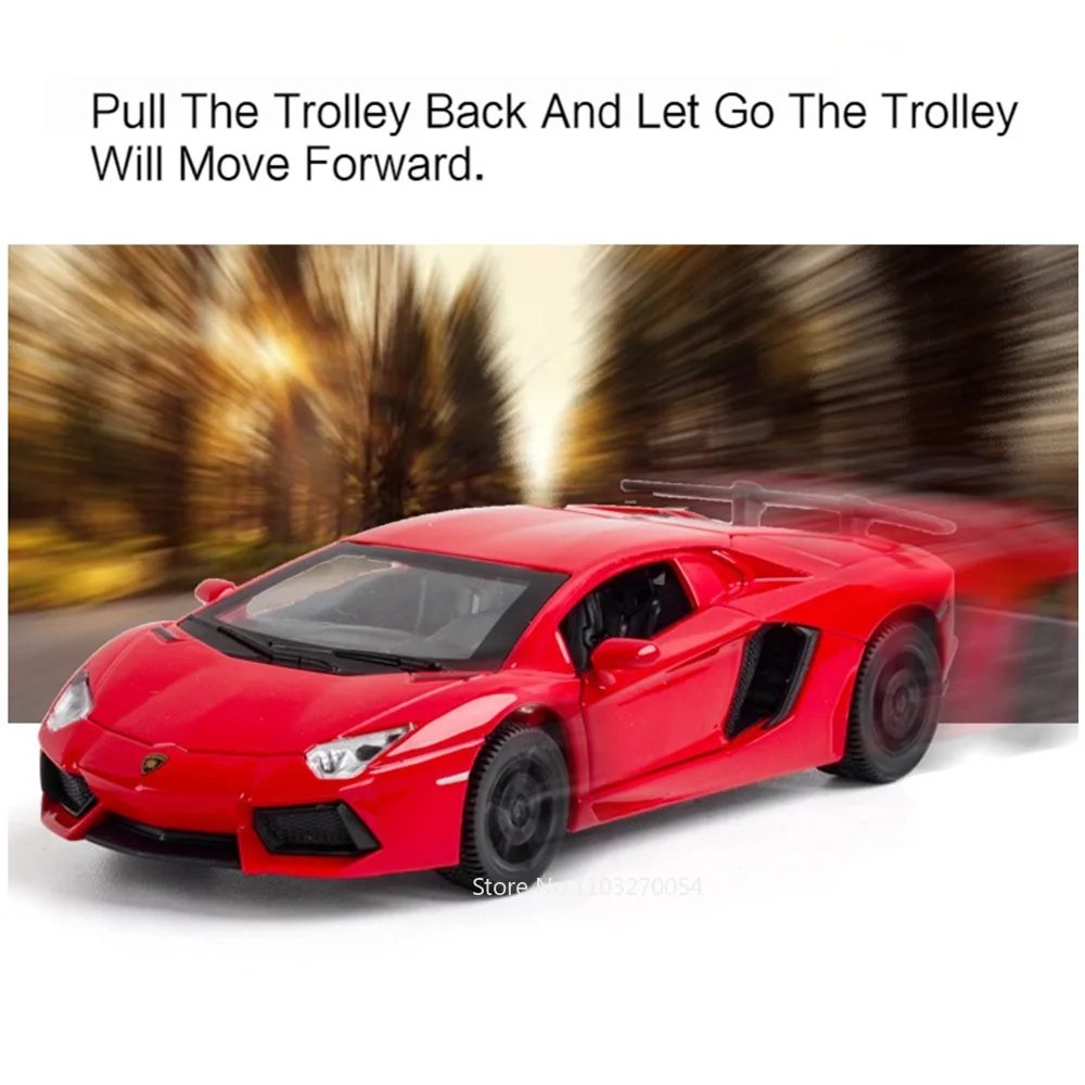 1/32 LP740 Sian jouets modèle de voiture en alliage moulé sous pression voiture de sport corps en métal pneus en caoutchouc portes ouvert son lumière retirer jouet enfant cadeaux