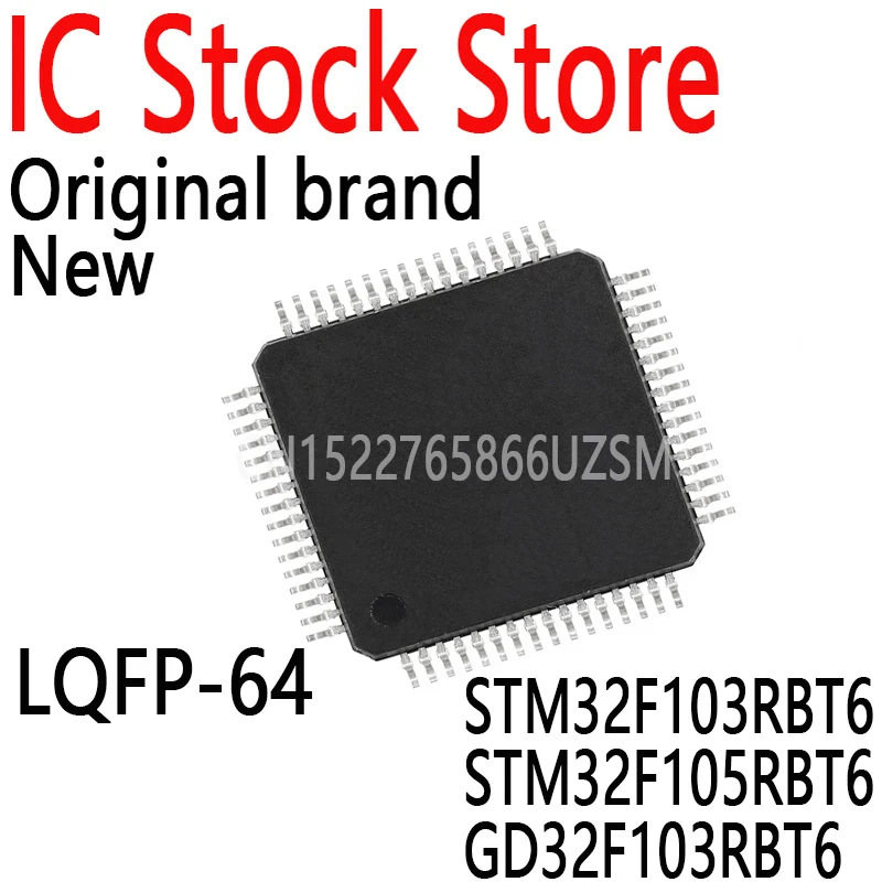 1PCS New and Original IC Genuine 32-Bit Microcontroller STM32F105RBT6 LQFP-64 STM32F103RBT6 STM32F105RBT6 GD32F103RBT6