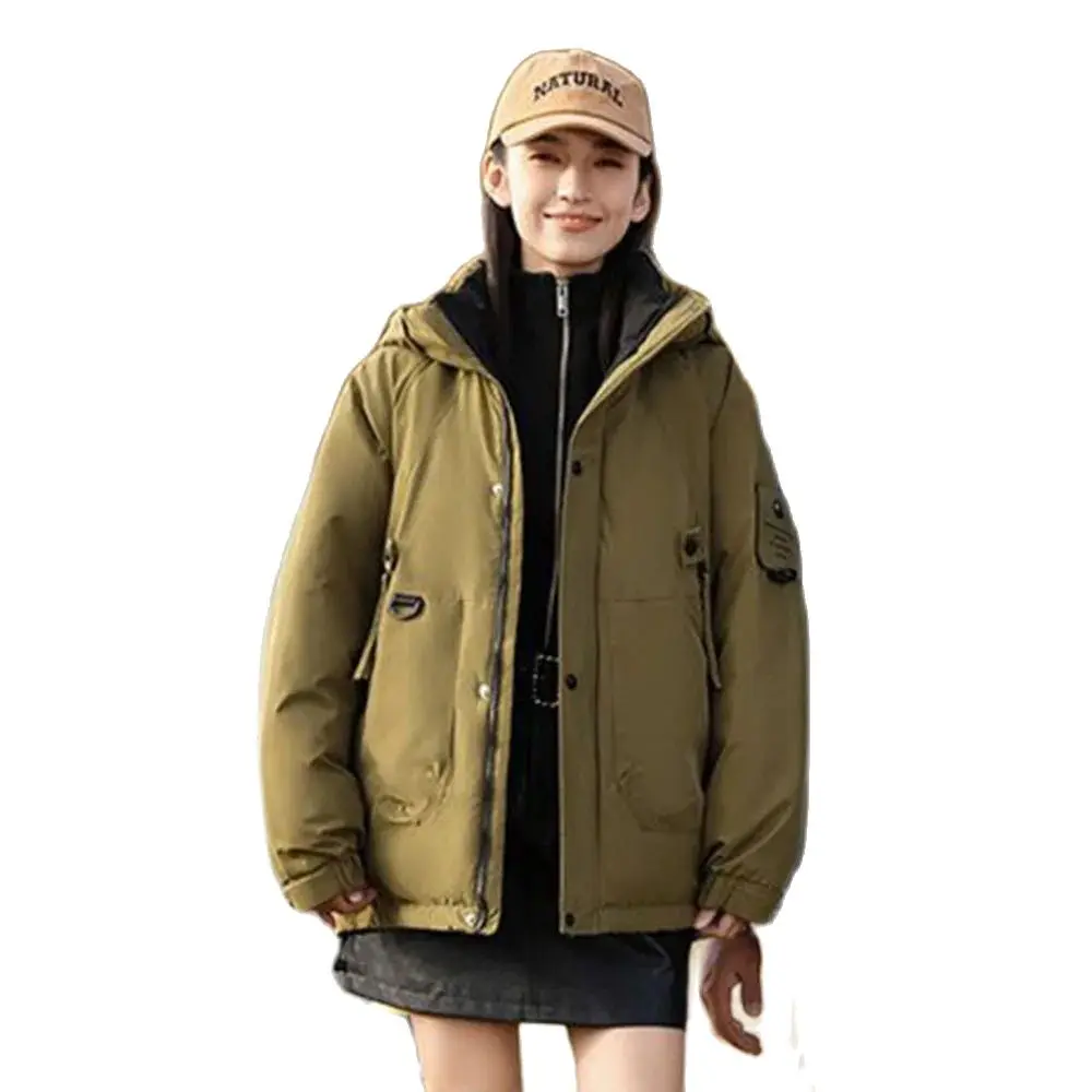 

Cotton-padded Jacket Couples Men's And Women's Jackets Short Winter Outdoor Warm Joker Simple Temperament Fashion Tooling Coat .