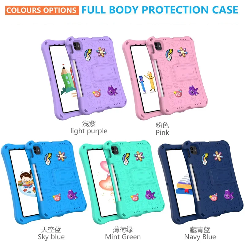 Full Body Shockproof EVA Tablet Case For IPad Mini 6 7 Air 2 3 4 5 9.7 Pro 11 M4 7th 8th 9th 10.2 10th Gen 10.9 inch Stand Cover