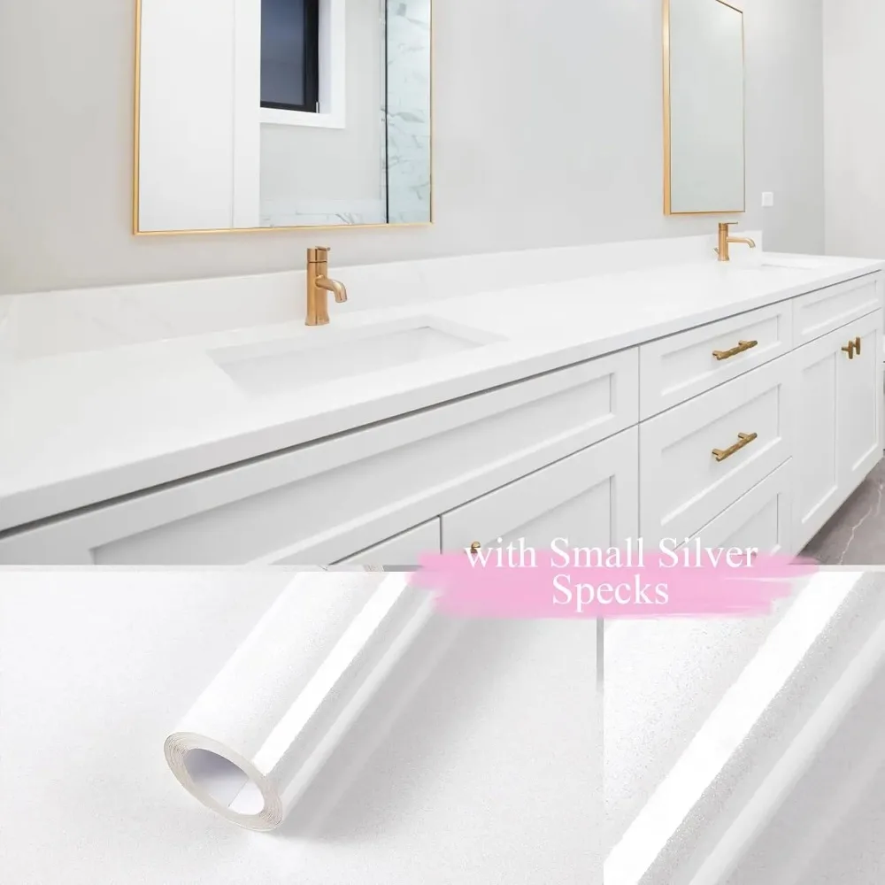 غلاف فينيل لامع قزحي الألوان ذاتي اللصق وقابل للإزالة لخزائن كونترتوب - 35.4 × 196 غطاء جدار مزخرف