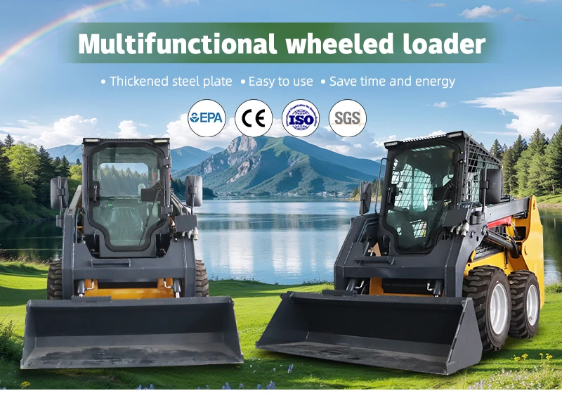 Kompaktlader Multifunktionaler Kleiner Kompaktlader mit Schaufel-, Gabel- und Hammeranbaugeräten, Euro 5 Standard, zu verkaufen – Detail 2