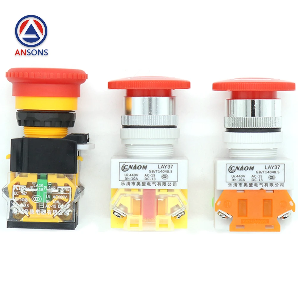 General Elevator Emergency Stop Safety Button Pit Rotate Switch Fire Box Ansons Elevator Spare Parts