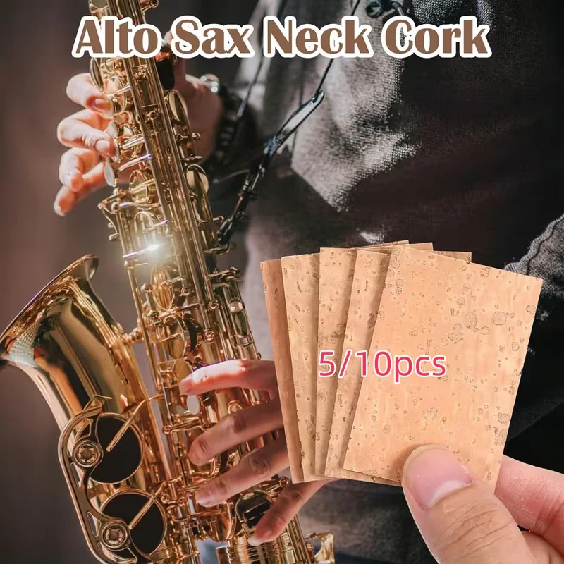 Corcho para Saxofón, Corchos Curvos para el Cuello del Saxofón, para Saxofón Alto/Tenor/Soprano, Lámina de Corcho Universal para la Unión del Cuello del Saxofón