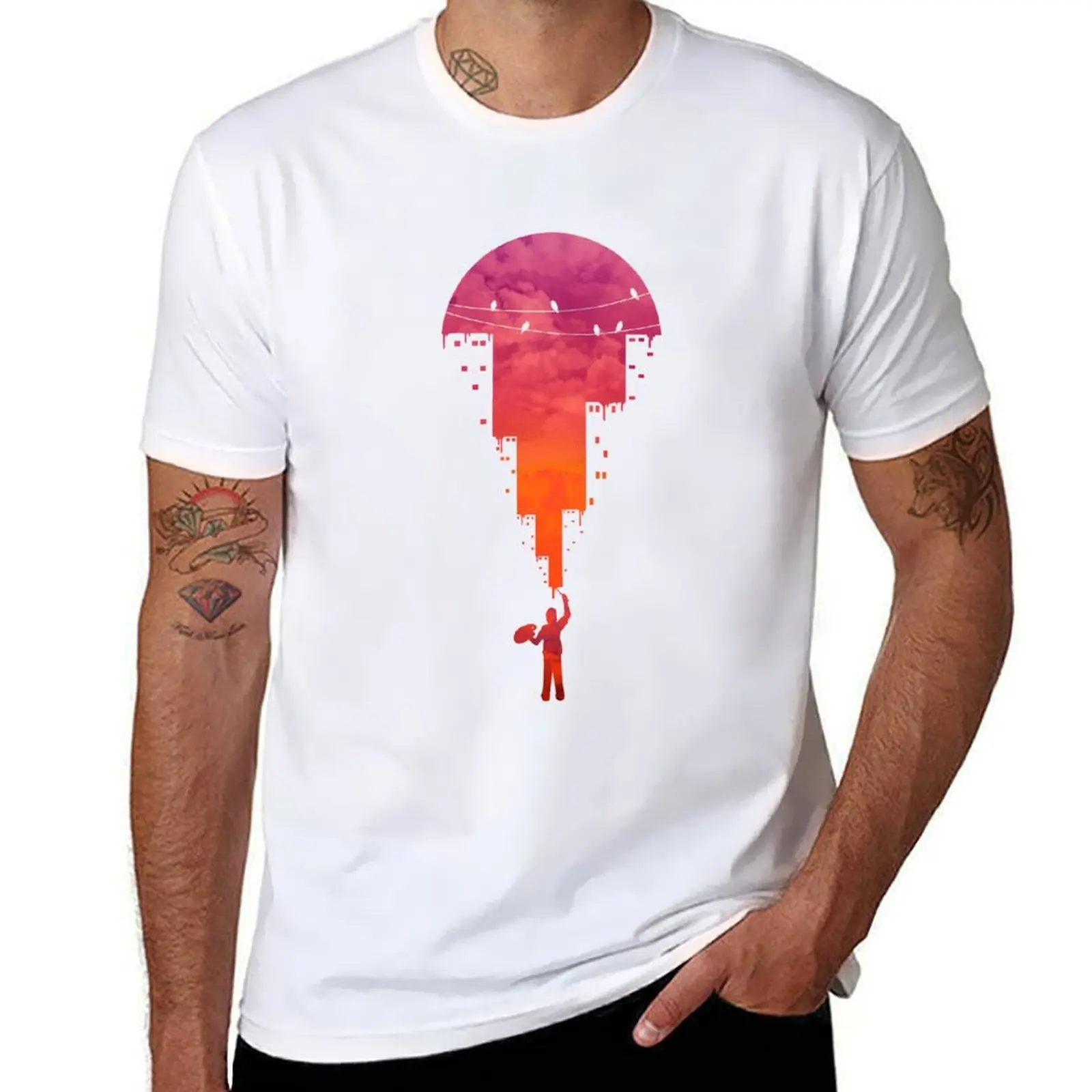 

Sunset Painter T-Shirt t shirt man luxury t shirts for man cotton T-Shirt