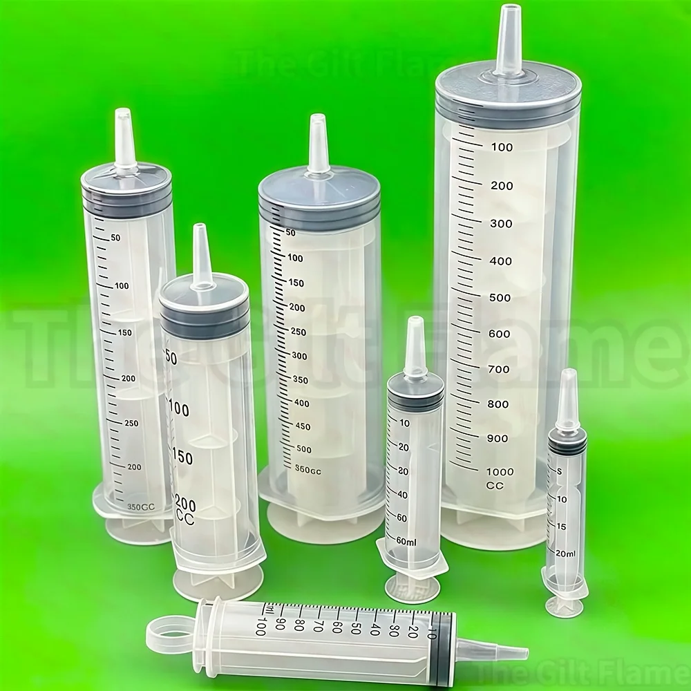 Industrielle Veterinärplastikspritzen mit Kapazitäten von 1000ml, 550ml, 350ml, 200ml, 100ml, 60ml, 20ml, 10ml, usw. Geeignet für Laborabgaben, industrielle Fütterung, Tierfütterung, vielseitigen Einsatz, wissenschaftliche Labore, Pflanzenbewässerung, Aquarien-Wasserwechsel, Spritzenartiges Doppelfunktions-Saug-/Betankungswerkzeug für Automobile. – Detail 3