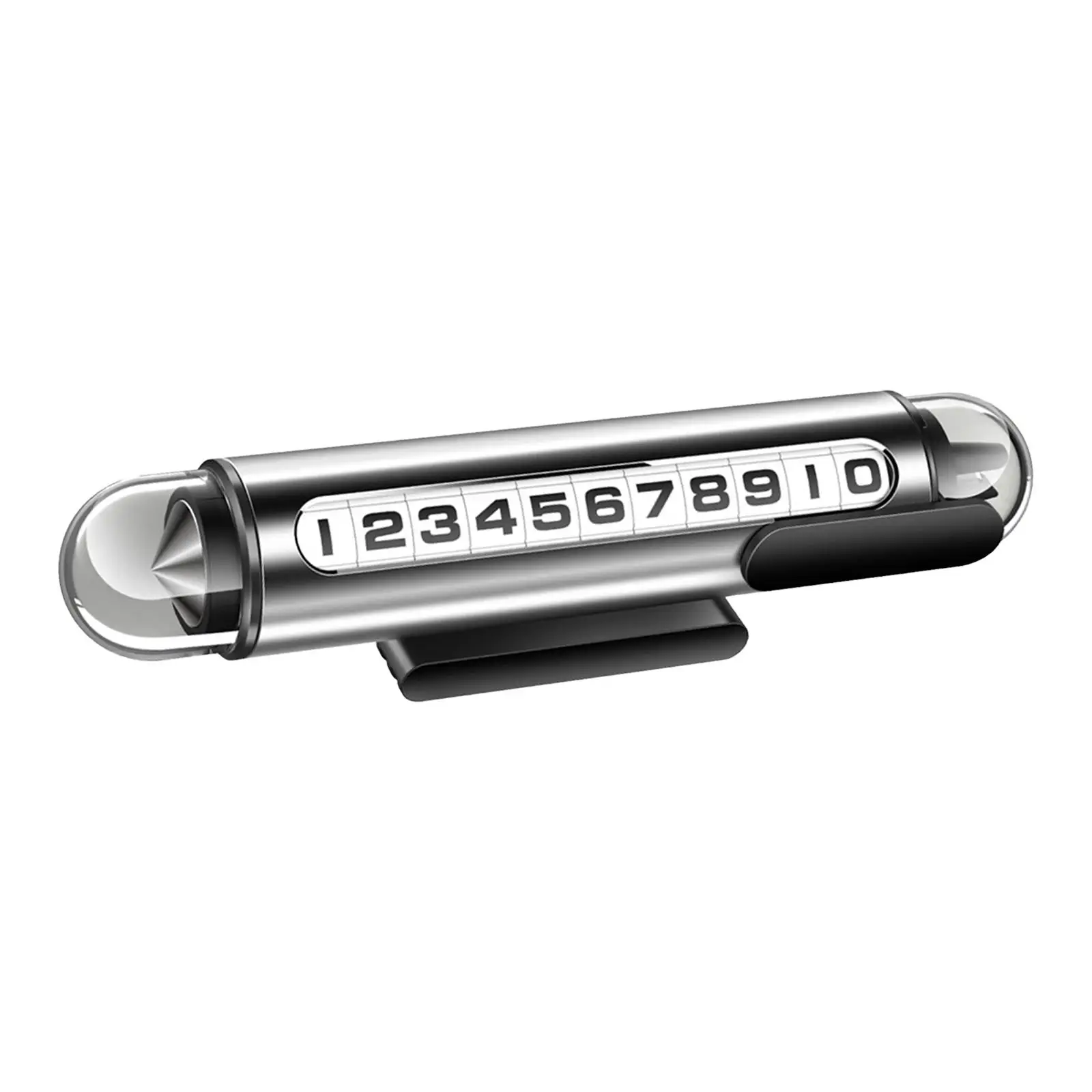 ABS Aluminum Alloy Car Temporary Parking Number Plate Rotary Dial Privacy Protection Removable Card for Parking Stop
