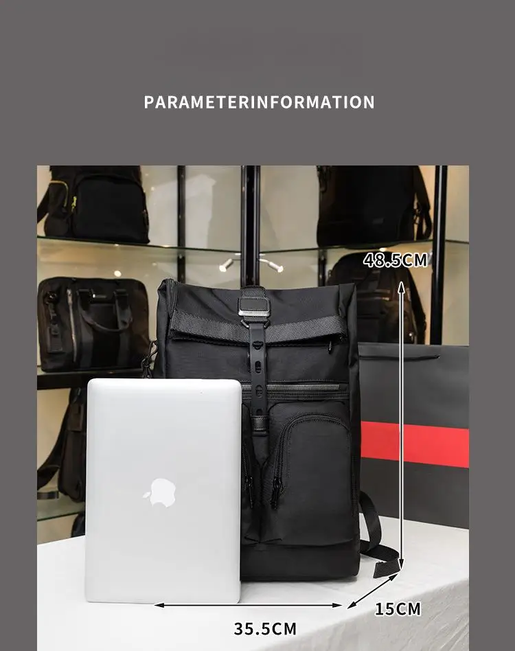 Ballistic Nylon Backpack for Men BRAVO Series Casual Business Travel Laptop Backpack