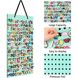 Shoes Charms Display Shoe Charms Organizer With 180 Holes Badge Storage Hanging Holder Shoe Decor Storage Bag Jewelry Display