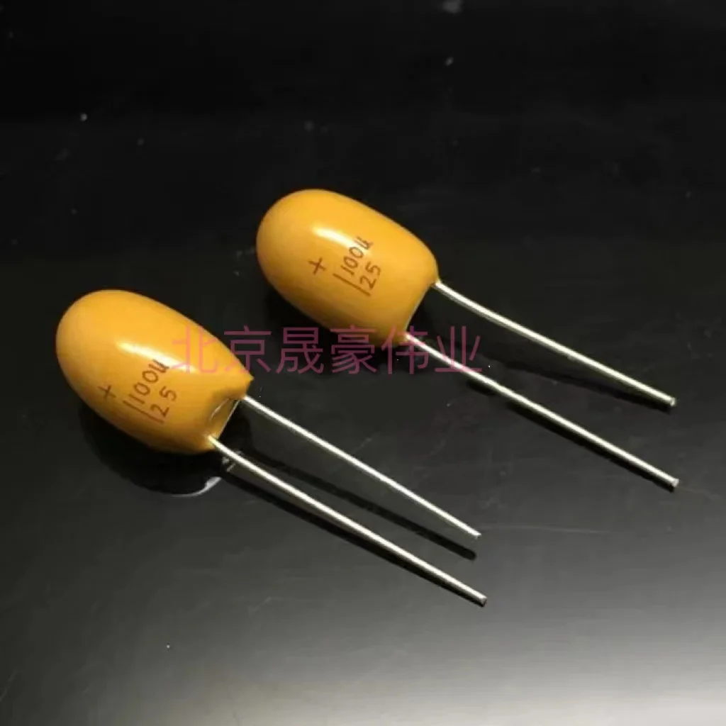 5pcs  CA42 direct insertion tantalum capacitor 25V100UF