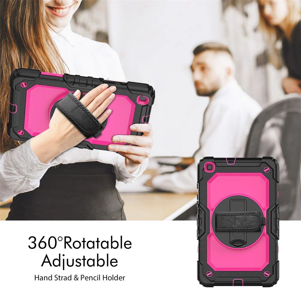 Copertura completa per Samsung A7 A8 A9 S6 S7 S9 T387 T290 T307 T580 T590 P610 con custodia protettiva per tracolla con tracolla