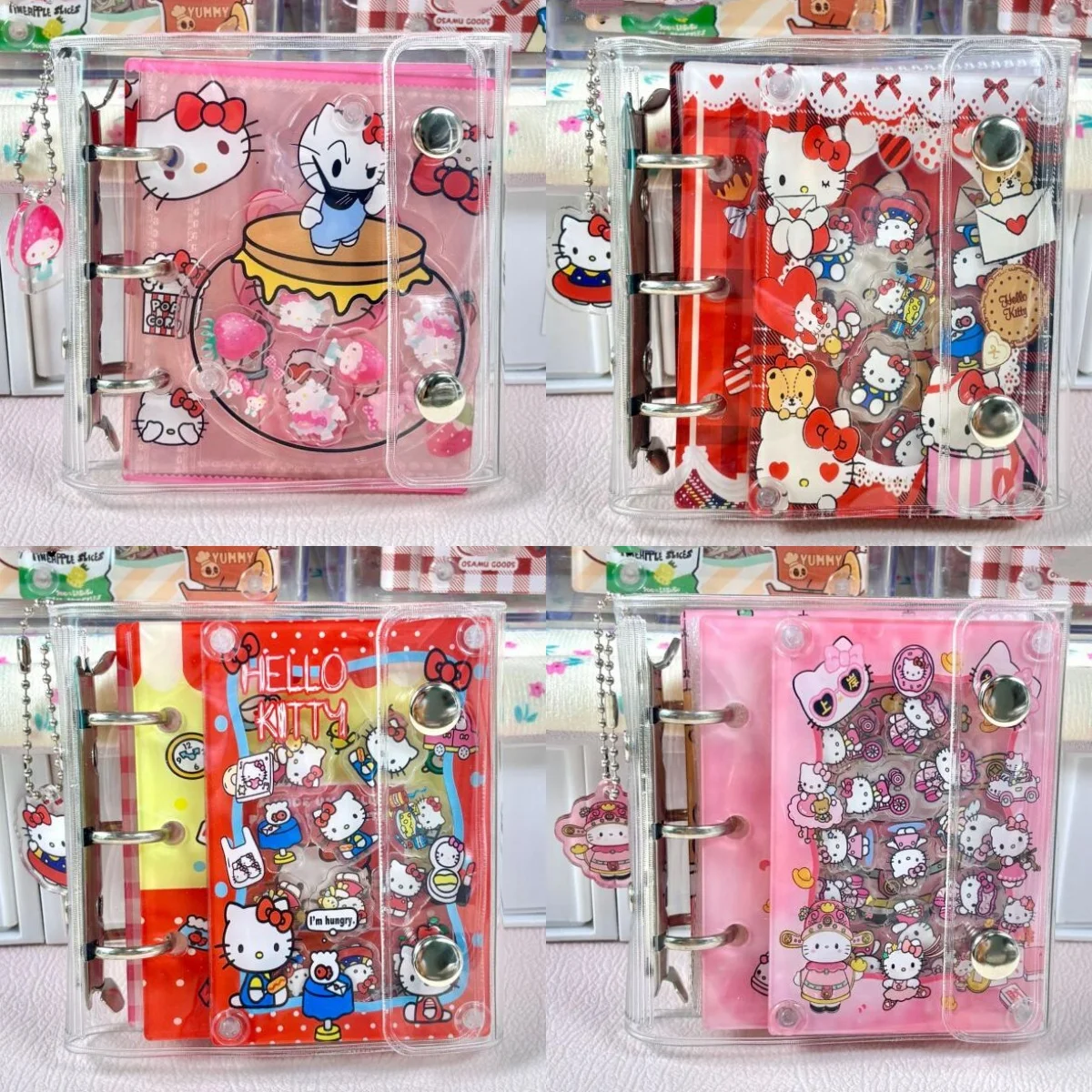 

A8 Sanrio Kuromi Pochacco Hello Kitty Acrylic Loose Leaf Card Booklet Add or Remove Internal Pages At Will Id Card Storage Gift