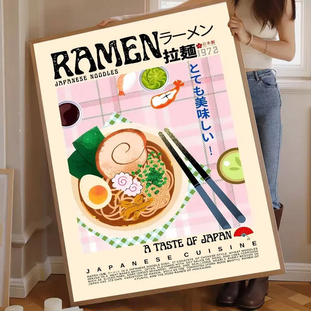 Pósteres adhesivos de película de comida, pegatina de papel Kraft Retro, bricolaje, habitación, Bar, cafetería, arte estético, pintura de pared