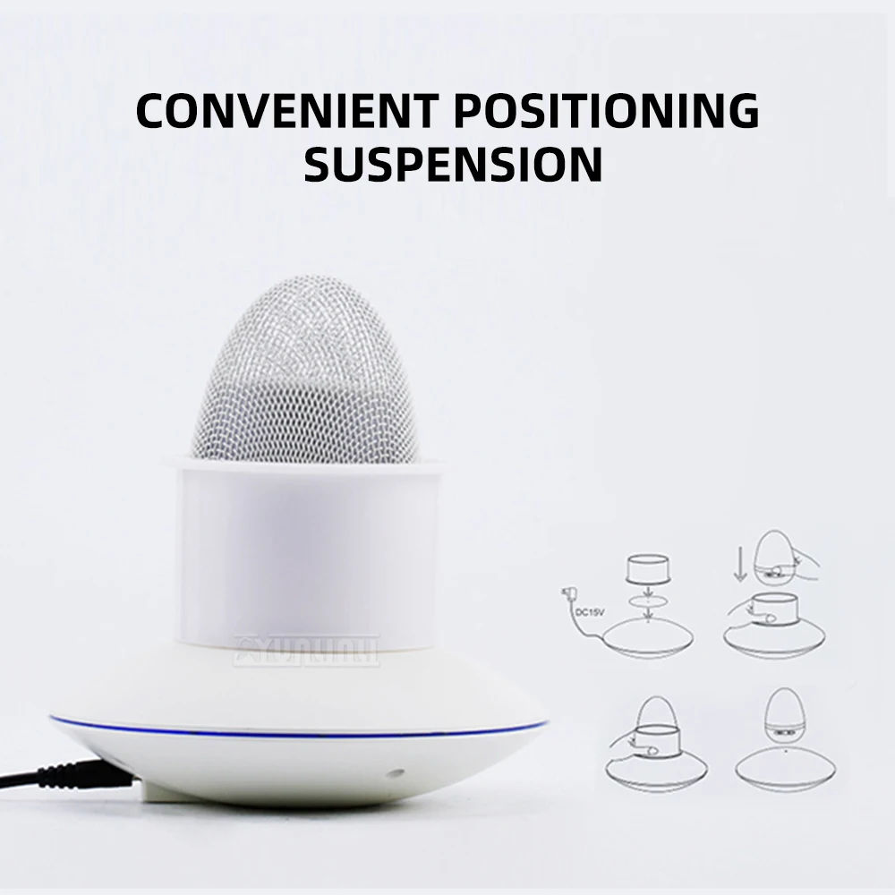 Premium Magnetic Levitation Bluetooth Speaker Stand with Wireless Charging for Mobile Phone Home Office Living Room Stereo