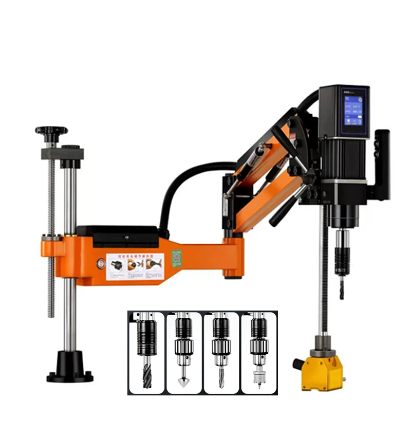 Imagen 6: Máquina de Perforación y Roscado Eléctrica Multifuncional LY M3 M12 M16 M20 con Servomotor 2 en 1, Roscadora Universal con Mandril