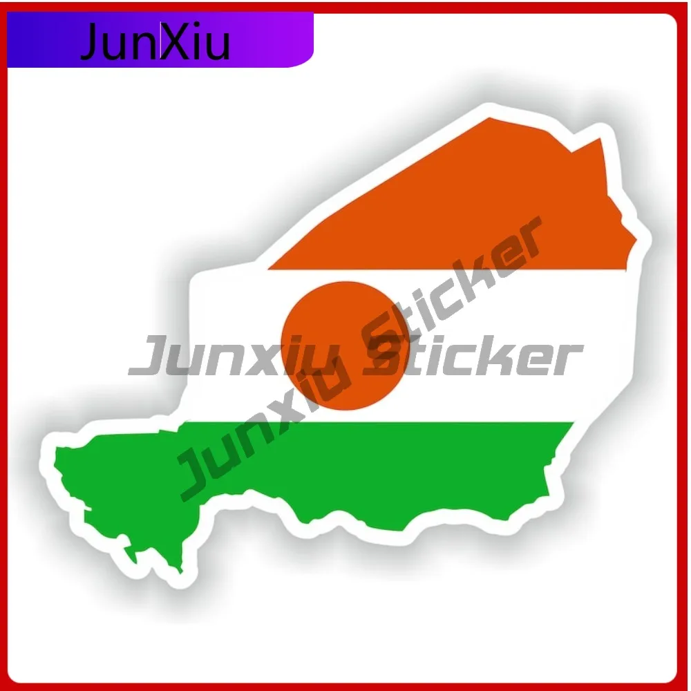 

Niger National Flag And Emblem Map Shape Stickers Scratch Cover Decals Laptop Rv Car Motor Cover Suv Waterproof Outdoor Stickers