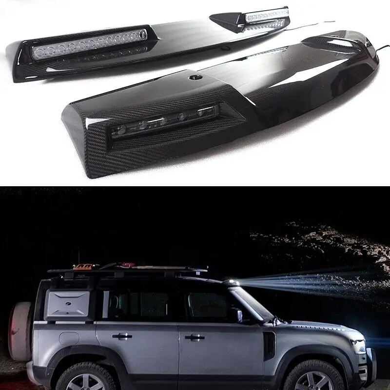 

For LR Defender 2020-2023 Carbon Long Lamp Model Roof Top Light Bar with LED DRL