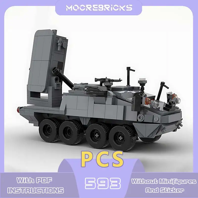 MOC-162365 US Army UAS Microwave Building Blocks Military Artillery Vehicle Model Technology Bricks Toy Kids Collection Toys