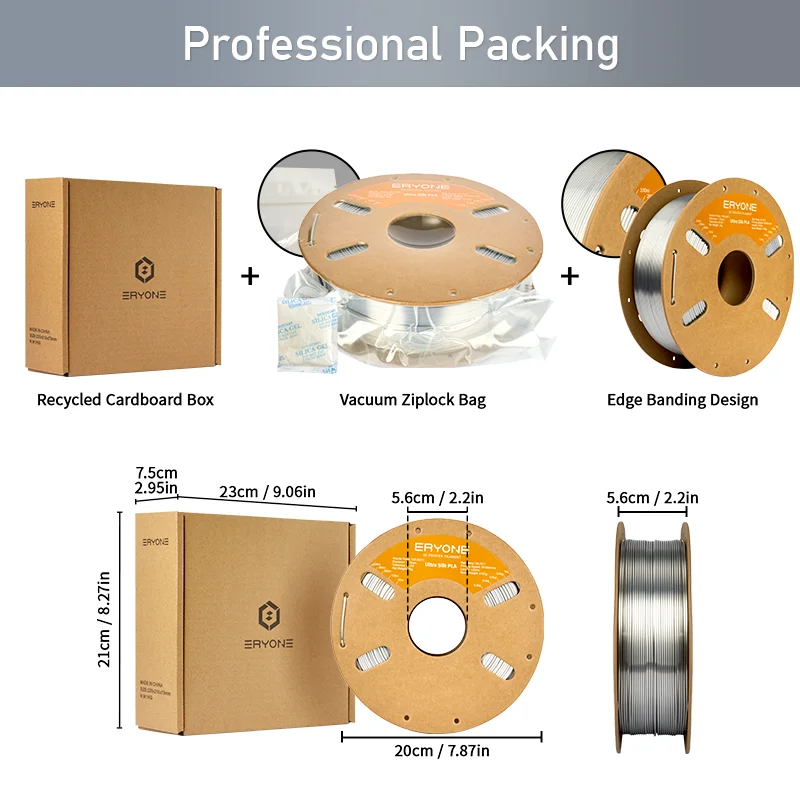 ERYONE 1KG Ultra-Silk PLA 3D Printer Filament 1.75mm,Silk Shiny Finish, Glossy Smooth Surface Vibrant Color 1kg Spool - view 6