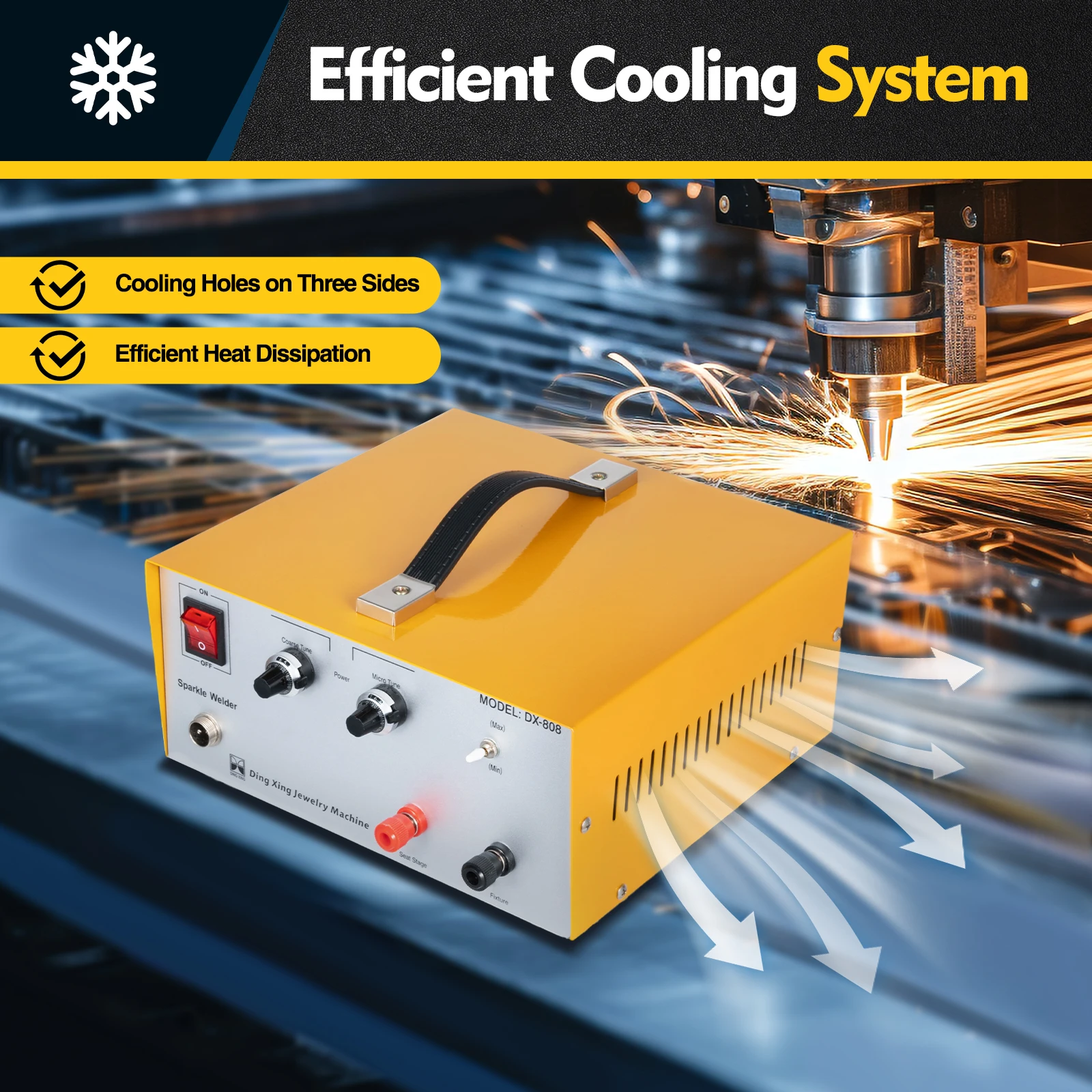 Аппарат для точечной сварки ювелирных изделий, 2 режима работы, регулируемая выходная мощность для магазина ювелирных изделий, ювелирного магазина, промышленной личной студии