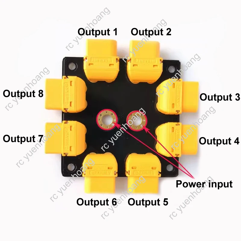 1 قطعة 240A عالية لوحة توزيع الطاقة الحالية ملحومة XT60PW أنثى التوصيل مدير لوحة محور اختياري 10AWG سلك السيليكون للطائرات بدون طيار