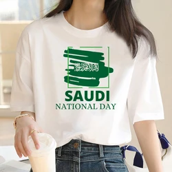 Saudi National Day Tee women streetwear summer Japanese t-shirts girl harajuku Japanese streetwear clothes