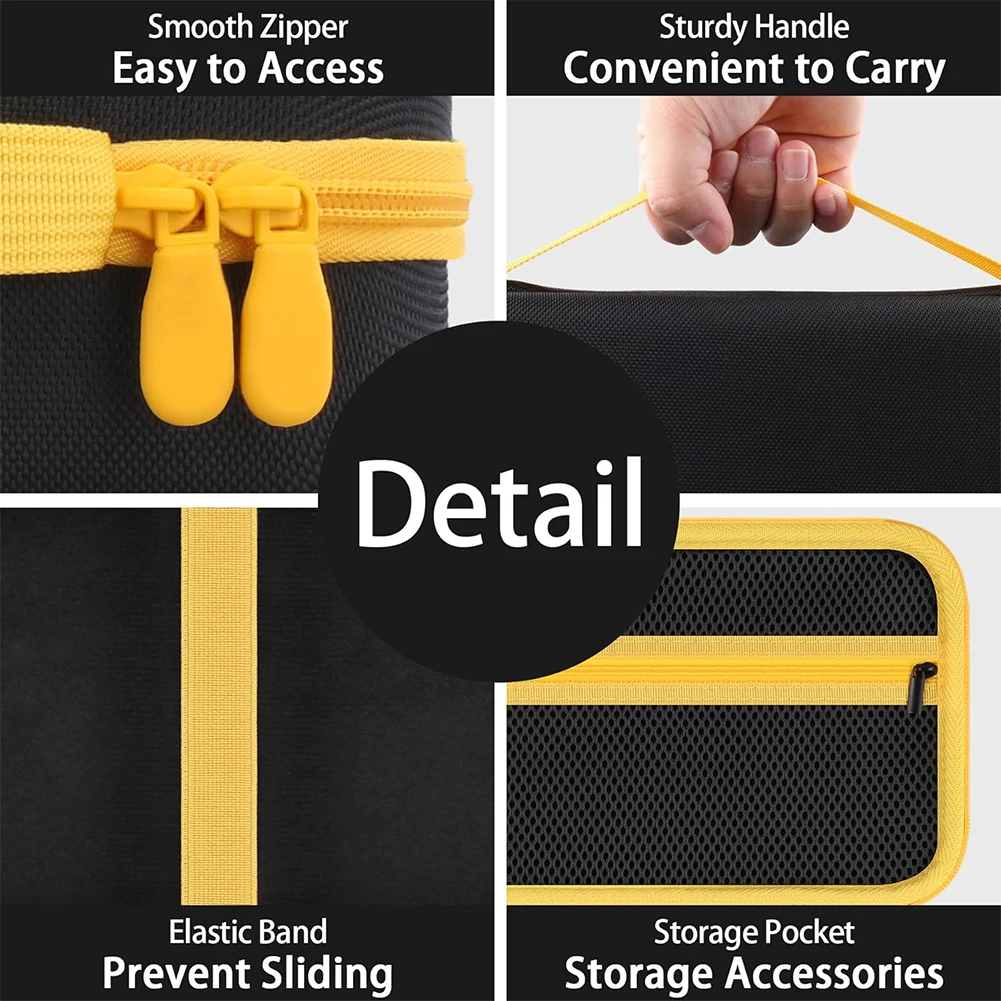 

Car Vacuum Hard Case Waterproof Handheld Car Vacuum Storage Bag Shockproof Dual Zipper for Fanttik Slim V8/V10 Accessories