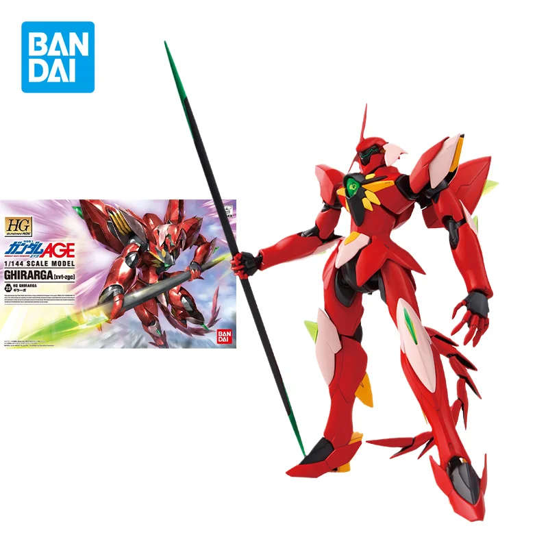 

Bandai Original Gundam Model Kit Anime Figure HG AGE 1/144 GHIRARGA XVT-ZGC Action Figures Collectible Toys Gifts for Kids