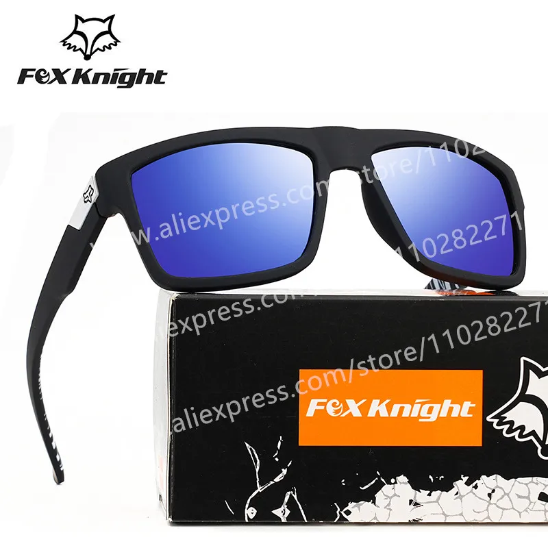 Fox Knight BRAND DESIGN Classic Square Sunglasses Men Women Vintage Male Sport Sunglasses Shades Eyewear UV400 Gafas