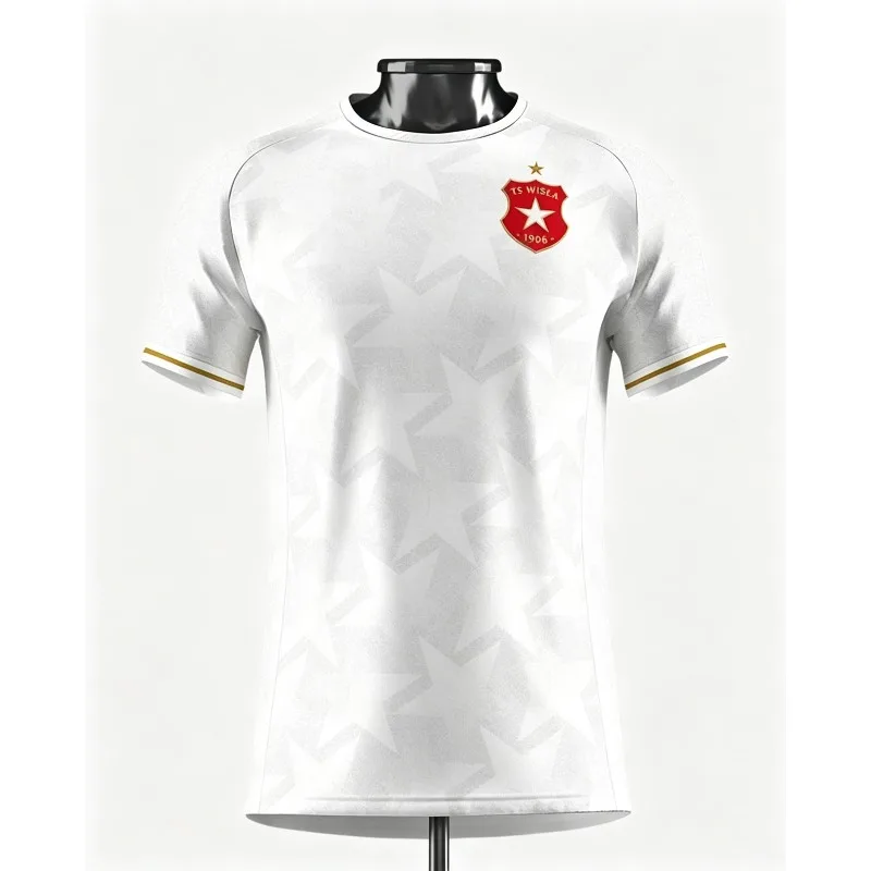 2026-27 Wisła Kraków Home and Away T-Shirt with 3D Digital Print, Comfortable and Breathable Sports Casual Top