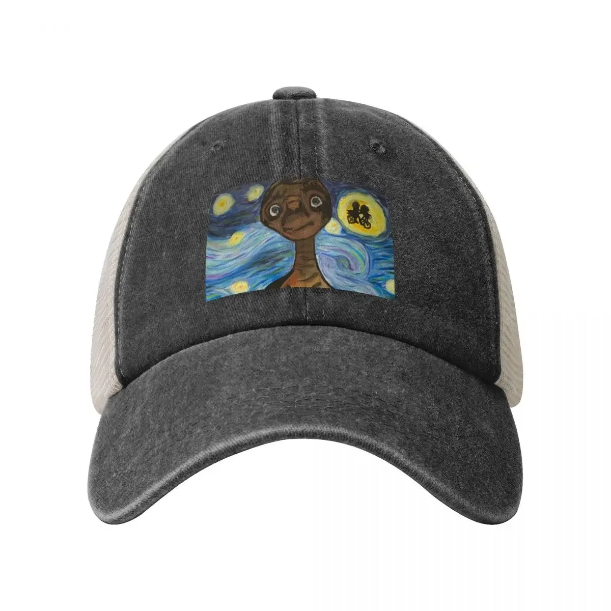 ET dressed as Mona Lisa on a Starry Night. (Universal Beauty) Baseball Cap Hood Luxury Cap Hat Luxury Brand Female Men's