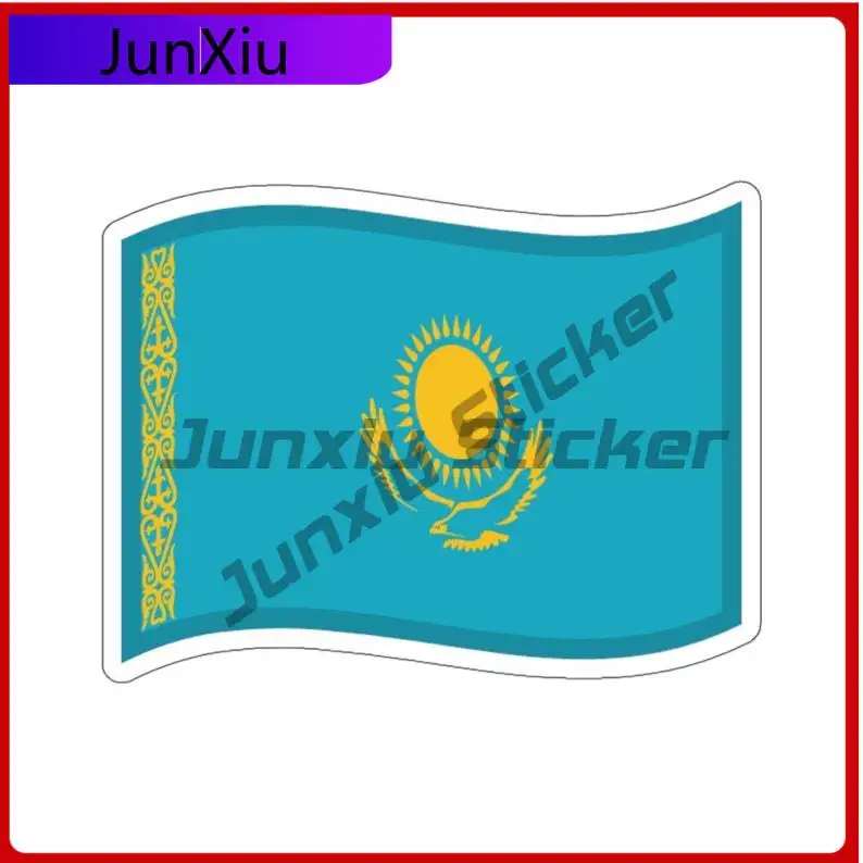 

Kazakhstan Flag Sticker Kazakhstani Fun Decals Decorations Pvc Boat Accessories For Motorcycle Helmet Pickup Windshield Car Body
