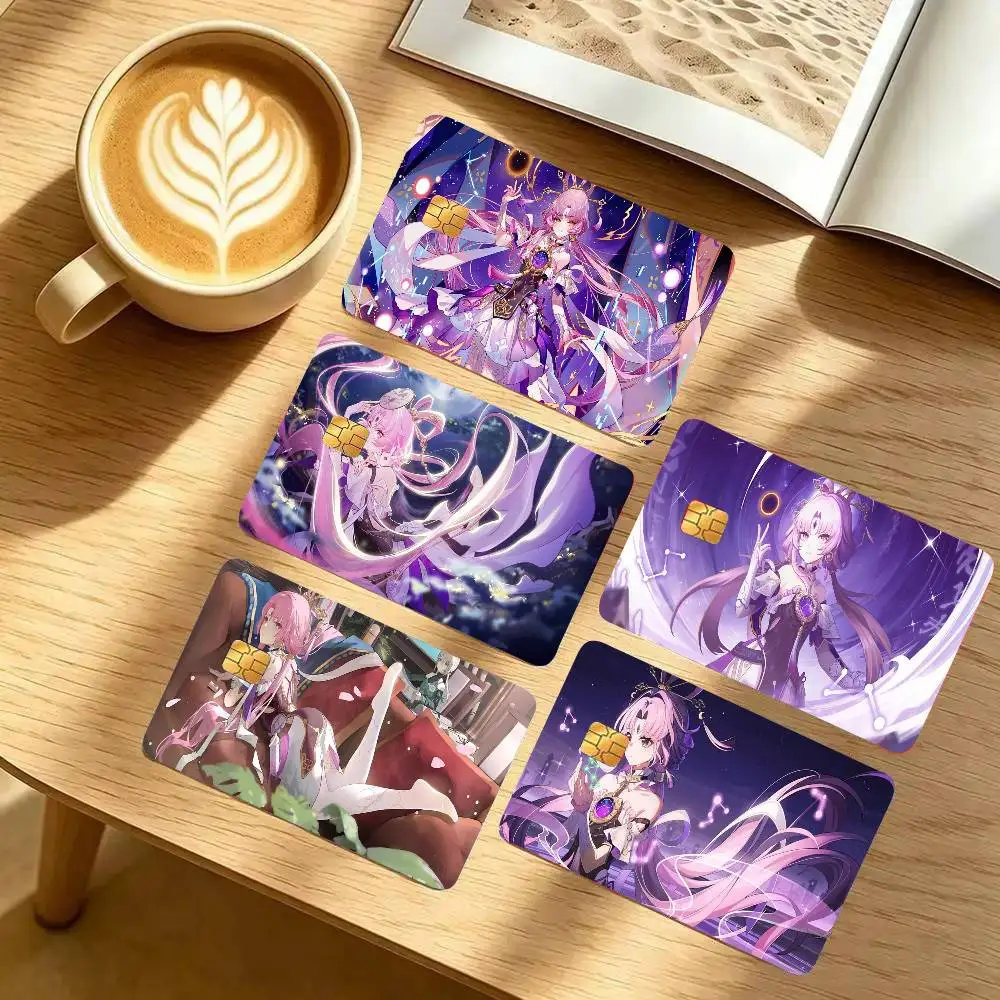 Fu Xuan Honkai Star Rail Card Sticker 4Pcs Credit Card Skin Anti Scratch Bank Debit Card Decal