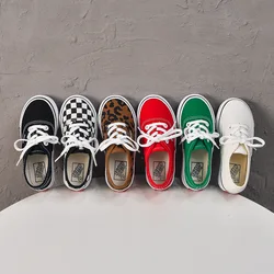 Children Lace Up Casual Shoes Kids Soft Bottom Lightweight Comfort Flat Board Shoes Toddler Breathable Fashion Canvas Shoes
